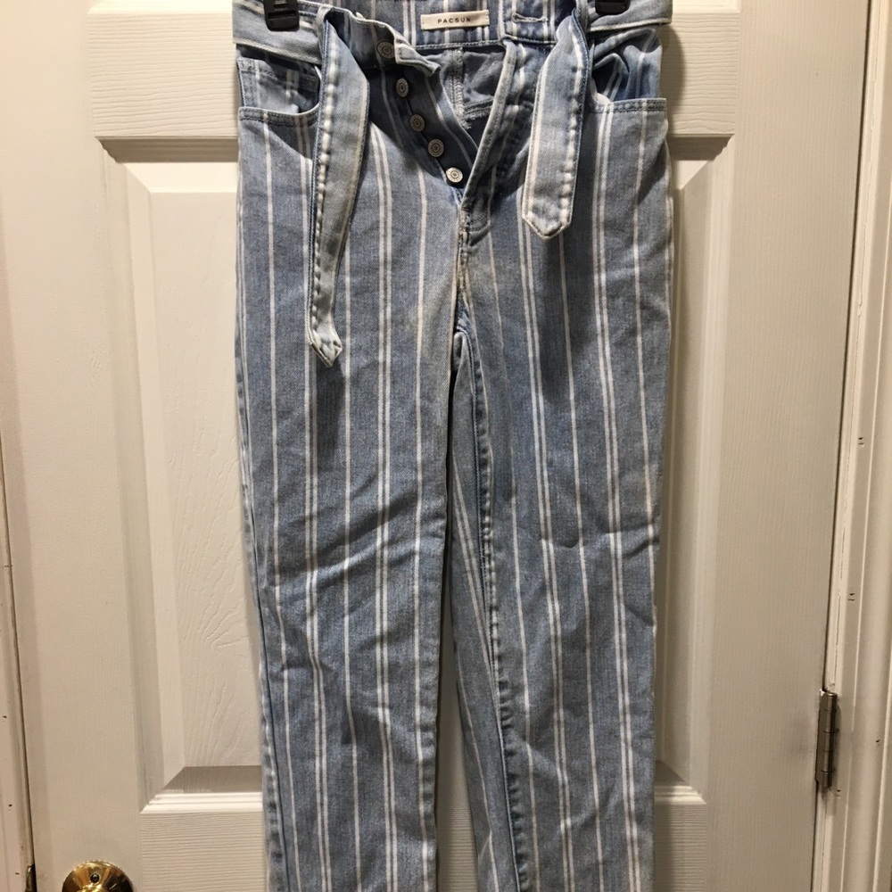 PacSun white stripe Jeans